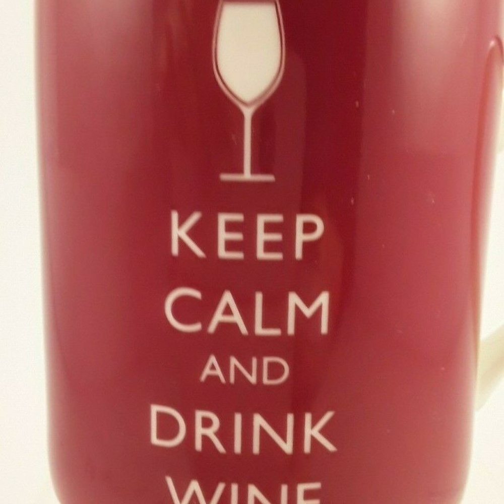 Kent pottery Keep Calm and Drink Wine mug